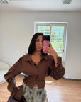 Camicia Crop Stringhe