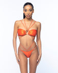 Bikini Estrella Arancio Lycra Laminata - Top e Slip Regolabili