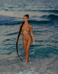 Bikini Micro in Lycra Lucida - Oro