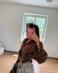 Camicia Crop Stringhe