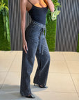 Denim Black Strass
