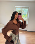 Camicia Crop Stringhe