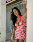 Mini Dress Outline Flower