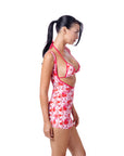 Mini Dress Outline Flower