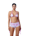 Mini Shorts Outline Flower