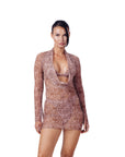 Micro-mesh Mini Dress