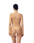 Micro-mesh Mini Dress