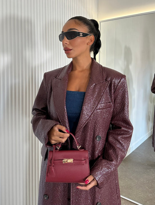 Bag H mini bordeaux