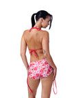 Mini Shorts Outline Flower
