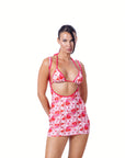 Mini Dress Outline Flower