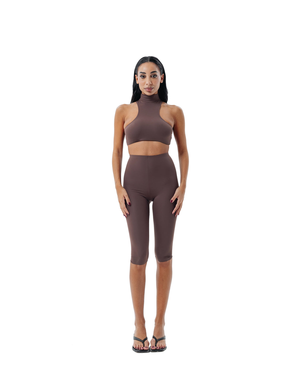 Leggings Capri - Marrone