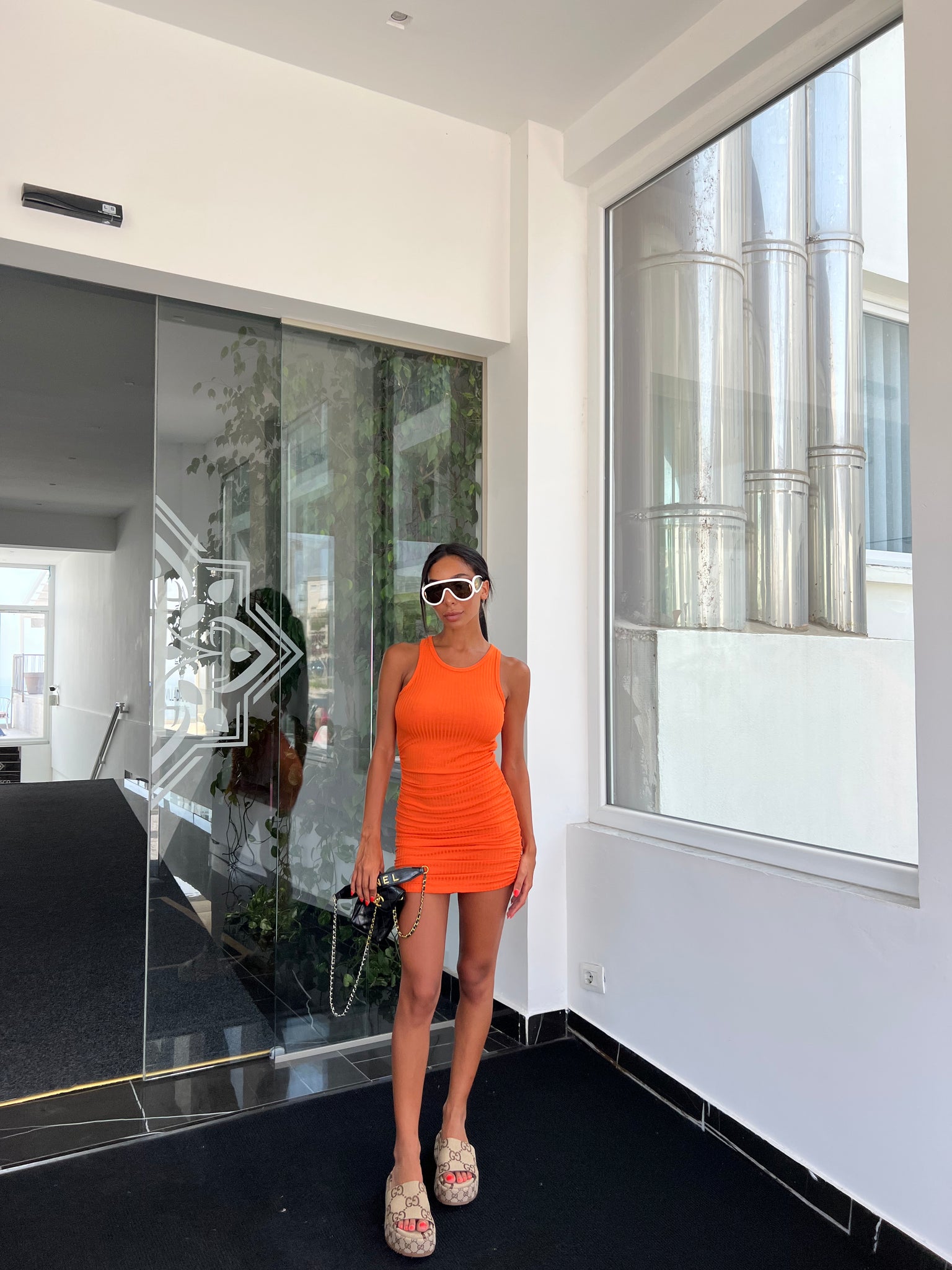 Dress costina arancio